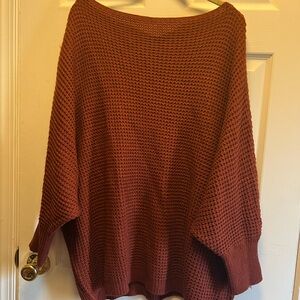 SHEIN Brick Red Knit Sweater
